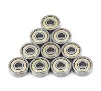 Akozon Rodamiento de bolitas Miniatura 626ZZ rodamientos de bolas 10 piezas de metal blindado Durable multiusos de acero al carbono en (6x19x6 mm)