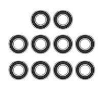 Akozon Rodamiento Rígido de Bolas Rodamientos rígidos de bolas 6002-2RS 10pcs Rodamiento de Acero 15mm * 32mm * 9mm