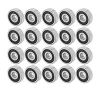 Akozon Rodamientos de Bolas 20pcs 625RS Rodamientos rígidos de goma rodamientos de bolas 16mmx5mmx5mm