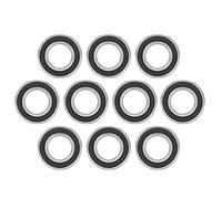 Akozon Rodamientos de bolas Rodamientos rígidos de bolas 6005-2RS 10 piezas Columna simple de alta velocidad con rodamiento rígido de bolas 25 * 47 * 12 mm