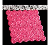 Akozon Rodillo de Amasar Acrílico Amigable para Pasteles, Masa y Galletas - 28 Patrones, Cómodo, Diseño Compacto - Herramienta de Cocina Ideal para Entusiastas de la Repostería (52008 flor de vid)