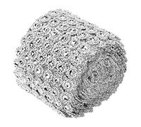 espejos cuadrados + Akozon Rollo de cinta de diamante de 5 yardas/rollo de 6 filas de plástico plateado con diamantes de imitación