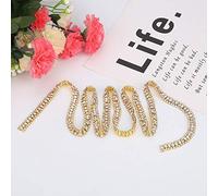 Akozon Rollo de Envoltura de Diamantes de Imitación para Decoración, Cinta de 3 Filas para Eventos de Boda - Arte, Manualidades y Costura (AB dorado)