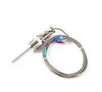 Akozon Rtd Pt100 Sensor De Temperatura A Prueba De Agua 1/2 "Npt Roscas Con Cable De 2 Metros Acero Inoxidable 304