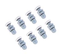 Akozon Ruedas para puerta de ducha, 8 piezas, 20 mm, plástico, rieles deslizantes, rodamientos de bolas, baño, vidrio