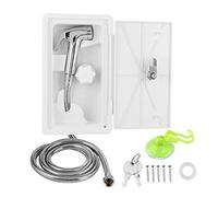Akozon RV Kit de ducha al aire libre Cabezal de ducha caliente y fría con 2 llaves para barco marino RV Caravana Accesorios para autocaravana Ducha al aire libre Autocaravana