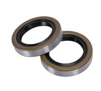 Akozon Sello de Grasa para Rueda de Cubo de Remolque, Sello de Grasa para Eje de Remolque RV, Juego de Accesorios de Acero y Caucho para RV