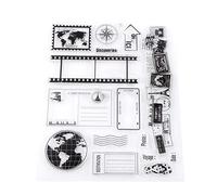 Sellos Scrapbook + Akozon Bricolaje Sello Transparente De Silicona Sello De Silicona 15 * 18Cm (Tierra) Para Creación De Álbumes De Recortes