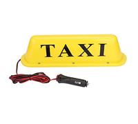 Akozon señales de Taxi, LED de 12 V Magnético Impermeable Caja de PVC luz de Taxi Letrero Luminoso en la Azotea de la Cabina de Taxi con Encendedor de(Amarillo largo (número de artículo: D010A))