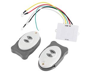 Akozon Senyar Controlador de Ancla, 12V Control Remoto Molinete Inalámbrico Controlador de Trim barco marino Accesorios con 1 receptor y 2 transmisores para el ancla de interruptor inalámbrico de cont