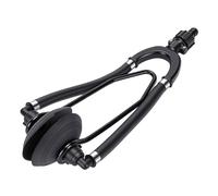 Akozon Silenciador Descarga Doble Flujo Redondo Negro para Motores Fueraborda, Accesorio Descarga Doble Cara con Conector Manguera, Compatible con Motores Fueraborda e Interiores