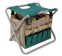Akozon Silla Plegable Portátil para Jardín con Bolsa de Herramientas, Suministros para Acampar, Pasatiempos de Jardinería, Diseño Liviano
