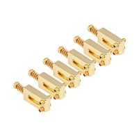 Akozon Sillines de Trémolo de Metal Ajustables, 6 uds., para Puente de Guitarra Eléctrica con Llave Plateada (GOLD)