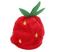 Akozon Sombrero de Fresa para Gato, Ajustable, Cómodo, Disfraz de Mascota, Decoración, Tocado para Navidad, Uso Diario, Fiesta de Cumpleaños, Accesorios Profesionales para Uso