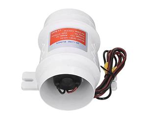 Akozon Soplador en Línea de 3 Pulgadas, 145 Cfm, 12 V, Soplador de Sentina Marina para Barcos, Vehículos Recreativos, Yates, 5 Ventiladores de Alta Eficiencia, Motor Sellado para Resistencia y