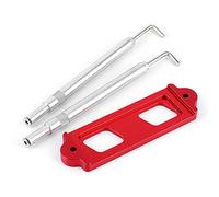 Akozón Soporte De Batería De Coche, Kit De Amarre De Batería De Coche, Soporte De Varilla De Sujeción De Batería Con Ganchos Aptos Para Honda Civic/CRX 1988-2000(rojo)