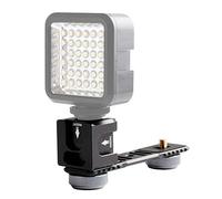 Akozon Soporte de Extensión de Aleación de Aluminio para Montaje de Cardán con 4 Adaptadores de Tornillo de Micrófono de Zapata Fría Compatible con Smooth Mobile