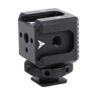 Akozon Soporte de Extensión de Zapata Fría de 3 Puertos para Cámara para Micrófono con Pantalla de Luz de Relleno