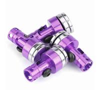 Akozon Soporte de Poste de Cuerpo Magnético de Aluminio de 4 Piezas para Diseño de Coche SCX10 4WD 1:10 RC, Fundición de Metal, Fácil Instalación (Purple)