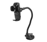 Akozon Soporte para Teléfono de Coche con Cuello de Cisne, Soporte Giratorio de 360 Grados para Parabrisas y Salpicadero con Ventosa, Estabilizador Antivibración para Todos (Soporte de Tubo Largo