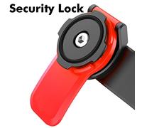 Akozon Soporte para Teléfono Móvil para Bicicleta, Scooter Eléctrico Giratorio con Soporte para Teléfono a Prueba de Sacudidas (Negro Rojo (HL-143A))