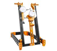 Akozon Soporte Profesional para Alineación de Ruedas para Bicicleta de Carretera, Ruedas de 14 a 29 Pulgadas, Herramienta de Reparación de Aleación de Aluminio con Indicador de Cuadrante, Diseño de