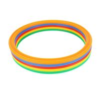 Akozon Sports Speed Ring Set 10 Coloridos Anillos y 10 Hebillas para una Mayor Agilidad y Entrenamiento de Velocidad para el Juego Al Aire Libre 28 Cm