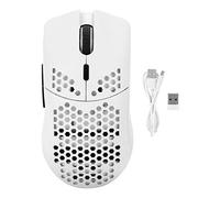 Akozon T66 Wireless Gamer Mouse, HXSJT66 USB Wire Hollow Computer Gaming Mouse con portátil 2 4GHz Mini PC Mouse para computadora portátil (Blanco) Diseño de Carcasa de Nido de