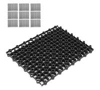 Akozon Tablero de Aislamiento de Peces de Acuario Multifuncional de 10 Piezas y Juego de Placa de Filtro Inferior (Black)