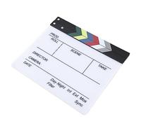 Akozon Tablero de Aplausos de Película para Directores, Tablero de Claqueta de Acción de Escena de Película, Accesorio Fotográfico para Decoración y Uso Práctico (30x27cm / 11.81x10.63in)