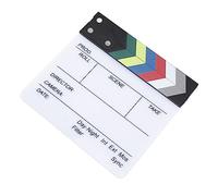 Akozon Tablero de Aplausos de Película para Directores, Tablero de Claqueta de Acción de Escena de Película, Accesorio Fotográfico para Decoración y Uso Práctico (20x19,5 cm/7,87x7,68 Pulgadas)