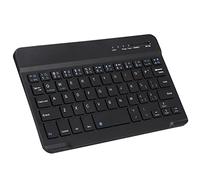 Akozon Tableta de 7-8 Pulgadas, Teclado Bluetooth inalámbrico de luz Delgada para Android Cable portátil iOS Teclado de aleación de Aluminio Negro iOS