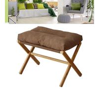 Akozon Taburete Otomano con Reposapiés con Cojín Suave, Diseño Plegable y Uso en Sala de Estar: Taburete Elegante y Multifuncional, Hogar Cocina/Muebles/Muebles de Sala de Estar/otomanos (Café)