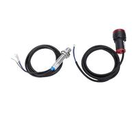 Akozon Tacómetro LED, Interruptor de Proximidad Hall, Sensor Magnético de 4 Dígitos, Medidor de Velocidad de RPM Rojo, NPN para Caja de Distribución de Barcos, Gabinete de Control