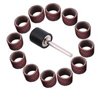 Akozon Tambor de Lijado Bandas de Papel de Lija Mangas Mandril Carpintería Kit de Pulido(#80)