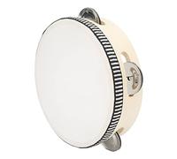 Akozon Tamburina Portátil, Tamburina Sound Educational Tambor para Niños de Madera de Madera de Mano de de 154 Mm Crujiente