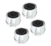 Akozon Tapa Antipolvo para Rodamientos de Remolque, 1,98 Pulgadas, 4 Tapones de Goma con Tapa de Aceite para Bujes de Ruedas de Remolque de 2000 a 3500 Libras