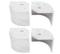 Akozon Tapa de Esquina de Aluminio para Barco Pontón, 4 Uds., para Esquina Redondeada de 90° en, Longitud Diagonal