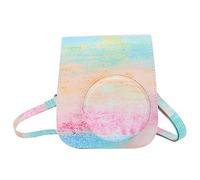 Akozon Tapa Protectora de Cámara Bolsa de Cámara PU de con Correa Ajustable para Cámara Instantánea Mini11 Splat Blue Dream (Color de Aceite)
