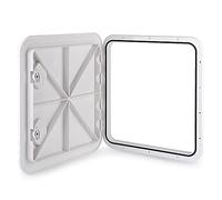 Akozon Tapa Rectangular Negra para Escotilla de Barco, Tapa para Cubierta de Yate, Tapa Cuadrada para Escotilla de Cubierta Marina, 460x510 Mm/18,1x20,1 Pulgadas, RE-460-510, Accesorios