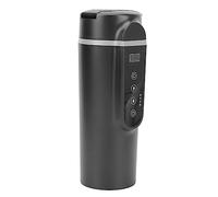 Akozon Taza Calefactora Eléctrica, 500 Ml, Control de Temperatura de Acero Inoxidable, 30-100 °C, con Apagado Automático, Diseño a Prueba de Fugas para Viajes en Coche, Uso en Oficina (BLACK)