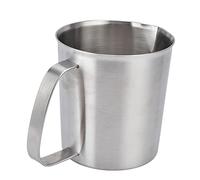 Akozon Taza Medidora Taza para Espumar Leche Resistente a la Corrosión de Acero Inoxidable 304 con Escala Interior para una Medición Precisa - Ideal para Cafeterías y Uso Doméstico (700ML)