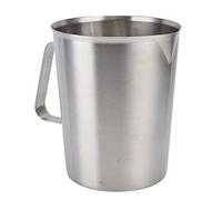 Akozon Taza Medidora Taza para Espumar Leche Resistente a la Corrosión de Acero Inoxidable 304 con Escala Interior para una Medición Precisa - Ideal para Cafeterías y Uso Doméstico (1500ML)