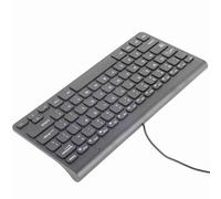 Akozon Teclado con Cable y Combo de Teclado con Cable USB Fino Conjunto óptico Combo PC Portátil (Black)