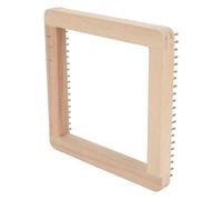 Akozon Telar de Madera para Tejer: Tablero Versátil Hecho a Mano para Tejer Sombreros, Bufandas y Chales para Niños y Adultos (Madera de haya, acero inoxidable 2)