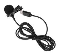 Akozon Teléfono de Solapa Lavalier para Dispositivos Tipo C: Teléfono Omnidireccional con Cable con Clamp/Holder, Ideal para Entrevistas, Streaming y Grabación de Vídeo