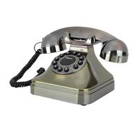 Akozon Teléfono Fijo Vintage en Bronce Antiguo: Calidad de Llamada de Alta Definición, Diseño de Botones Grandes, Ideal para Uso Doméstico con Cableado Británico y Americano