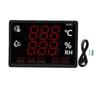 Akozon Termómetro de Alta Precisión, Higrómetro, Ajuste Automático del Brillo de la Pantalla, Medidor Digital de Temperatura y Humedad para Diversos Entornos