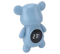 Akozon Termómetro Digital de Baño para Bebés - Linda Pantalla de Agua y Temperatura Ambiente de Forma de Oso - Juguete de Baño Infantil Seguro y Portátil (BLUE)