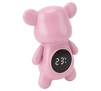 Akozon Termómetro Digital de Baño para Bebés - Linda Pantalla de Agua y Temperatura Ambiente de Forma de Oso - Juguete de Baño Infantil Seguro y Portátil (PINK)